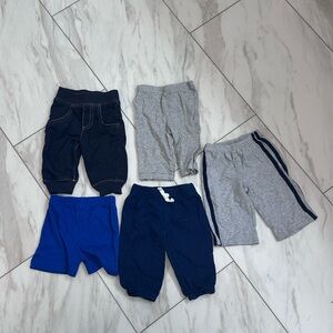 Set of 5 Baby Pants in Blue and Gray